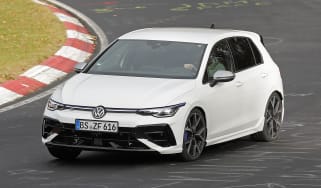Volkswagen Golf R hatchback Mk8.5 test car - front cornering