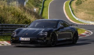 Porsche Taycan Turbo - front tracking 
