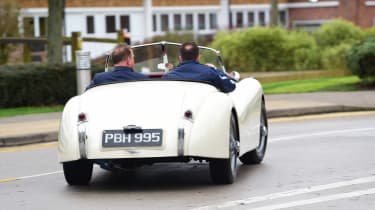 Jaguar Land Rover visit - Jaguar XK120 drive